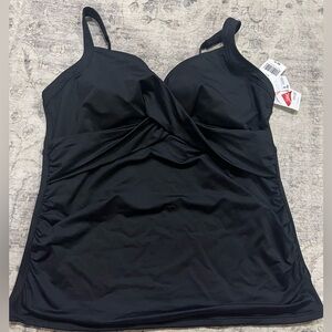 LYCRA women’s black tankini top Size 16